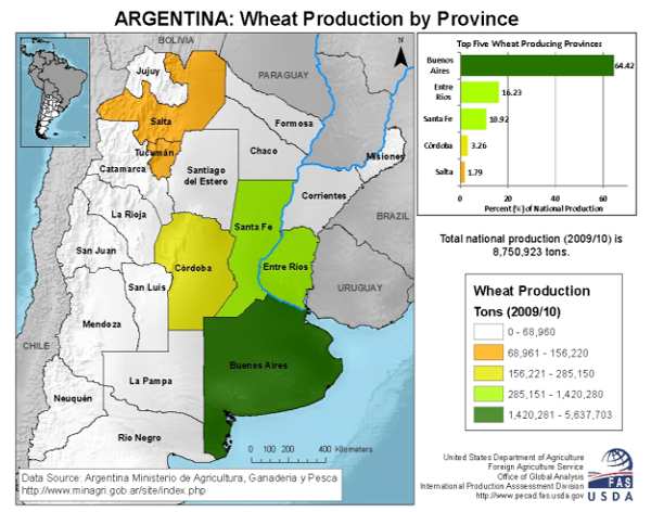 Argentina Wheat By Province Image